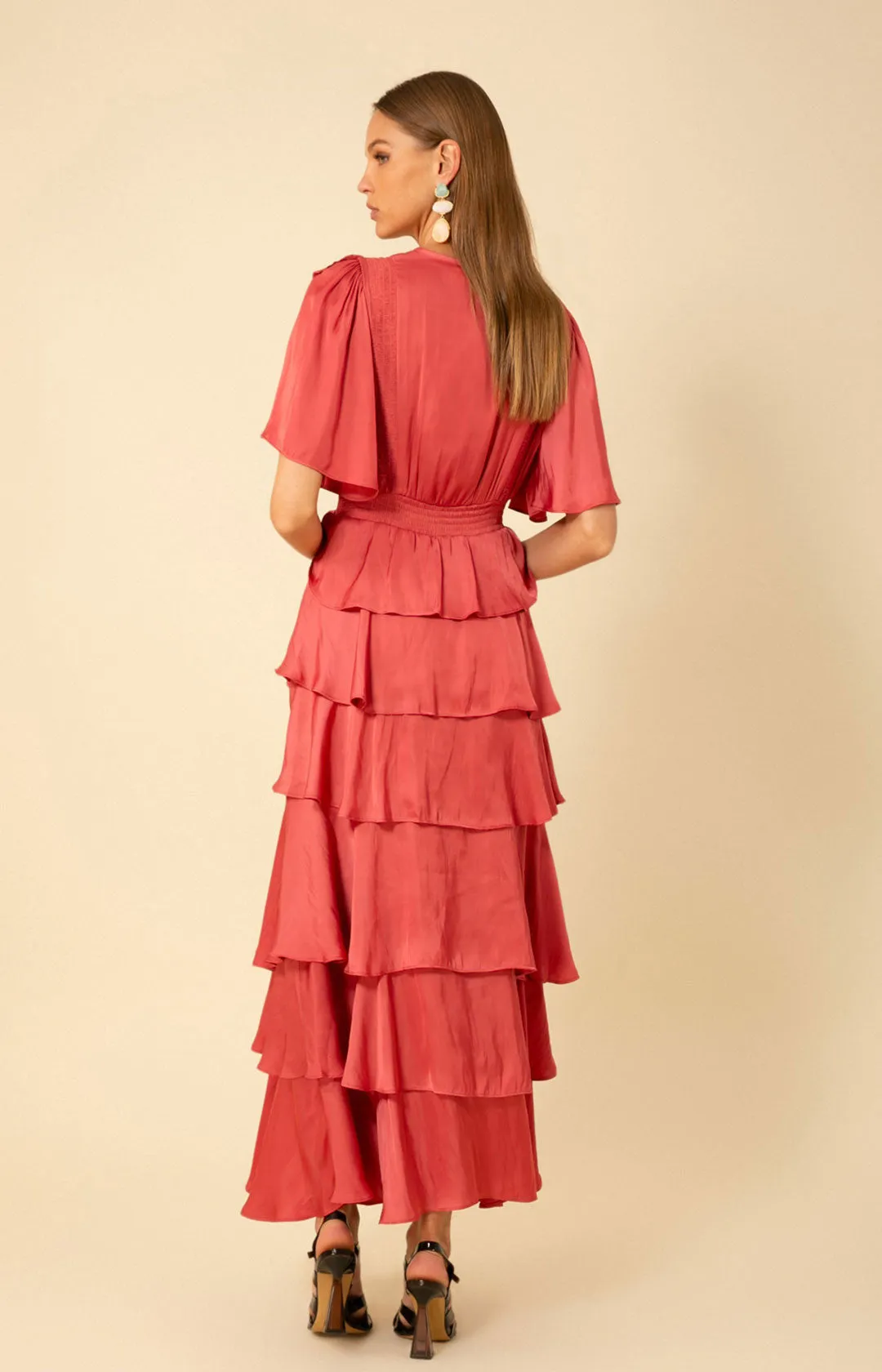 Ainsley Solid Tiered Dress