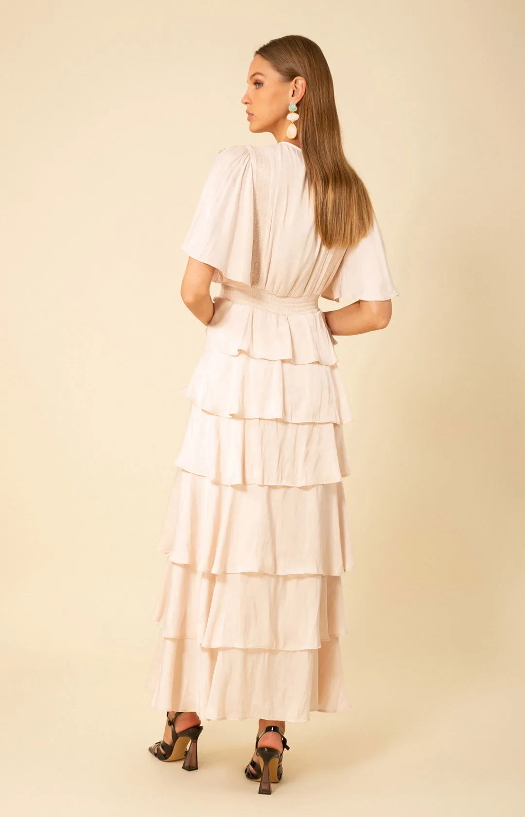Ainsley Solid Tiered Dress