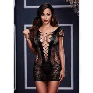 Baci White Label Corset Front Lace Mini Dress -