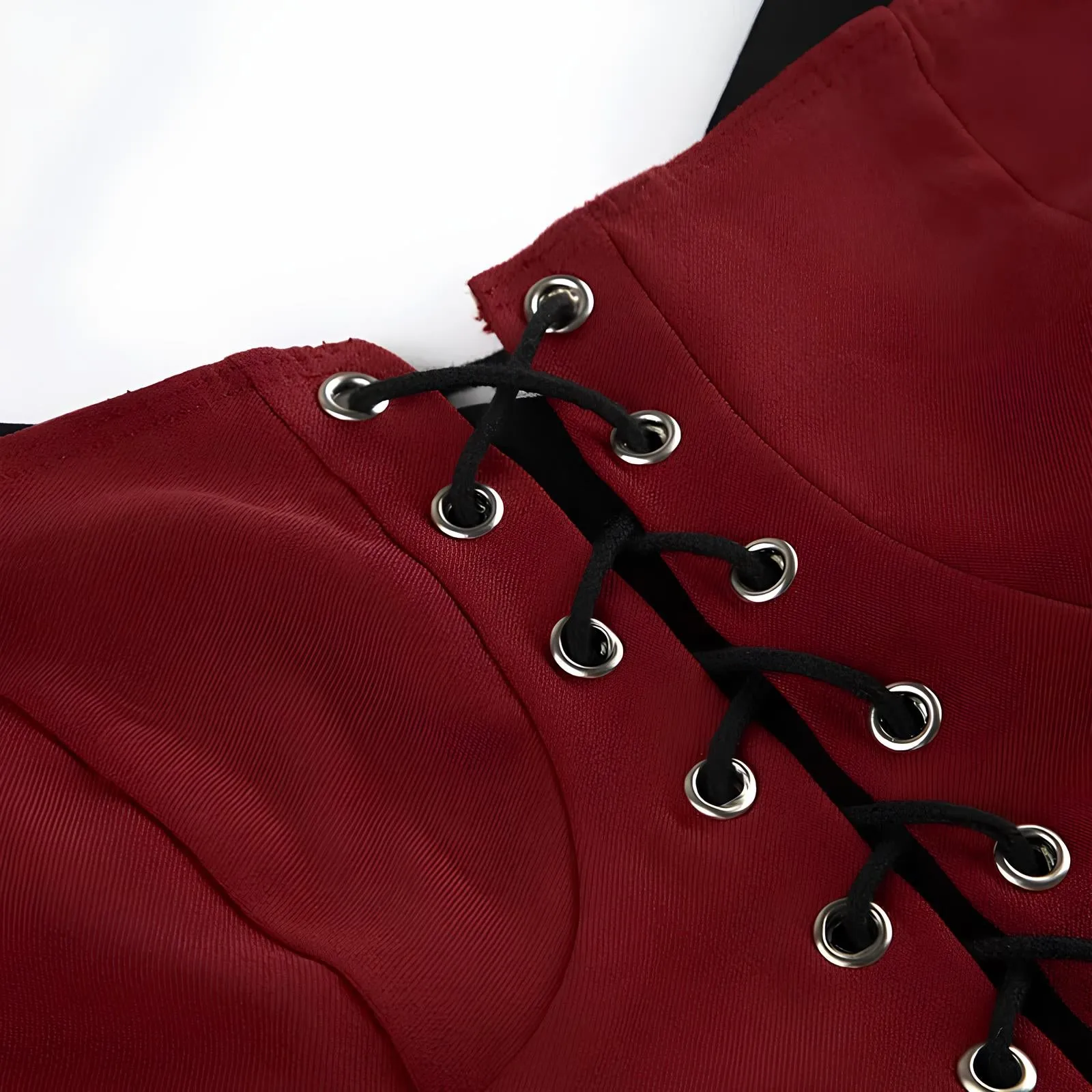 Bandage Patchwork Red Camis Top – Y2K Gothic Slim Streetwear