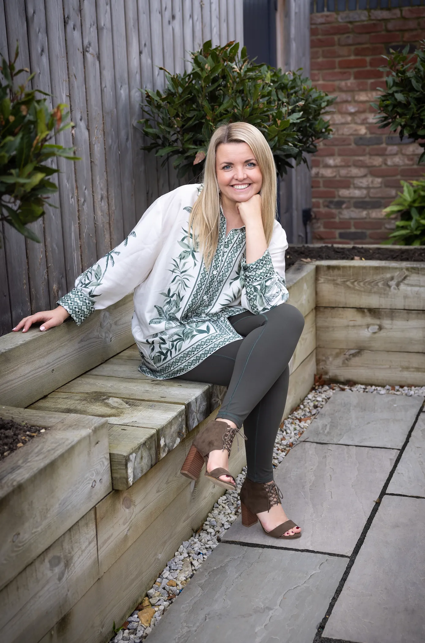 Body Sculpt Khaki 2 Pocket Full Leggings