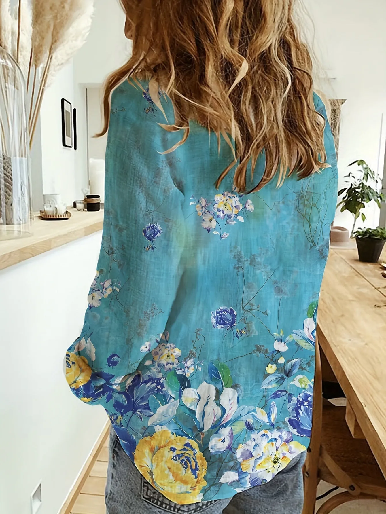 Celeste Floral Button-Up Blouse