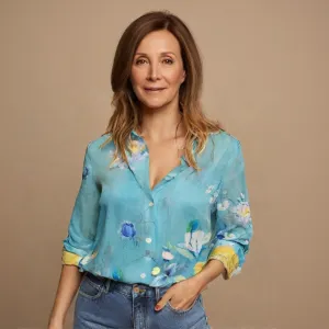 Celeste Floral Button-Up Blouse