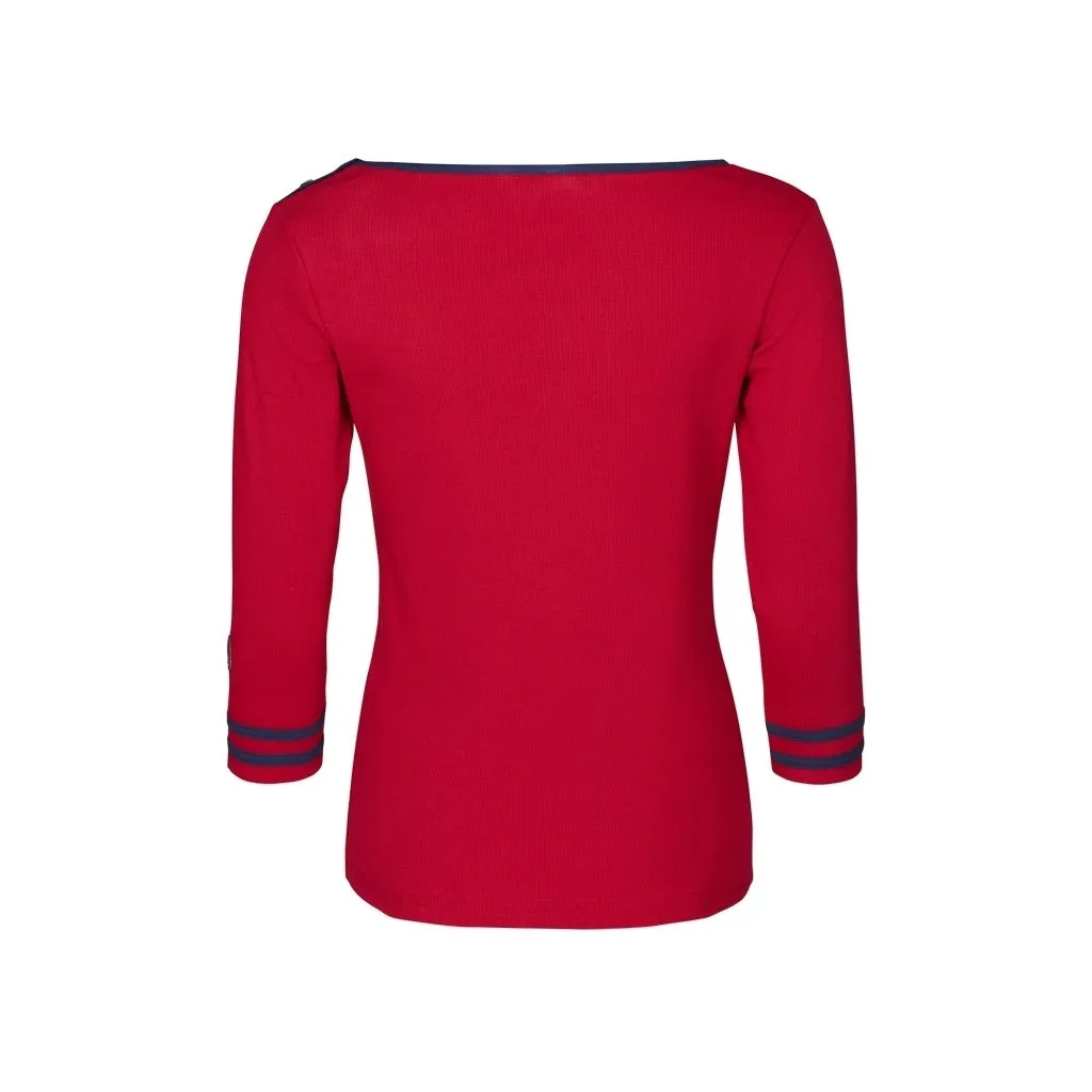 Charlotte Long Sleeve Tee - SR Red
