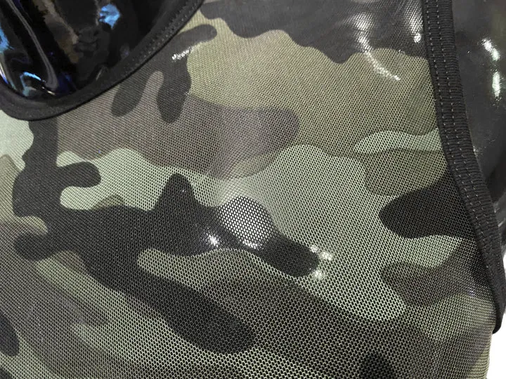 Crop Tank - Camo Mesh