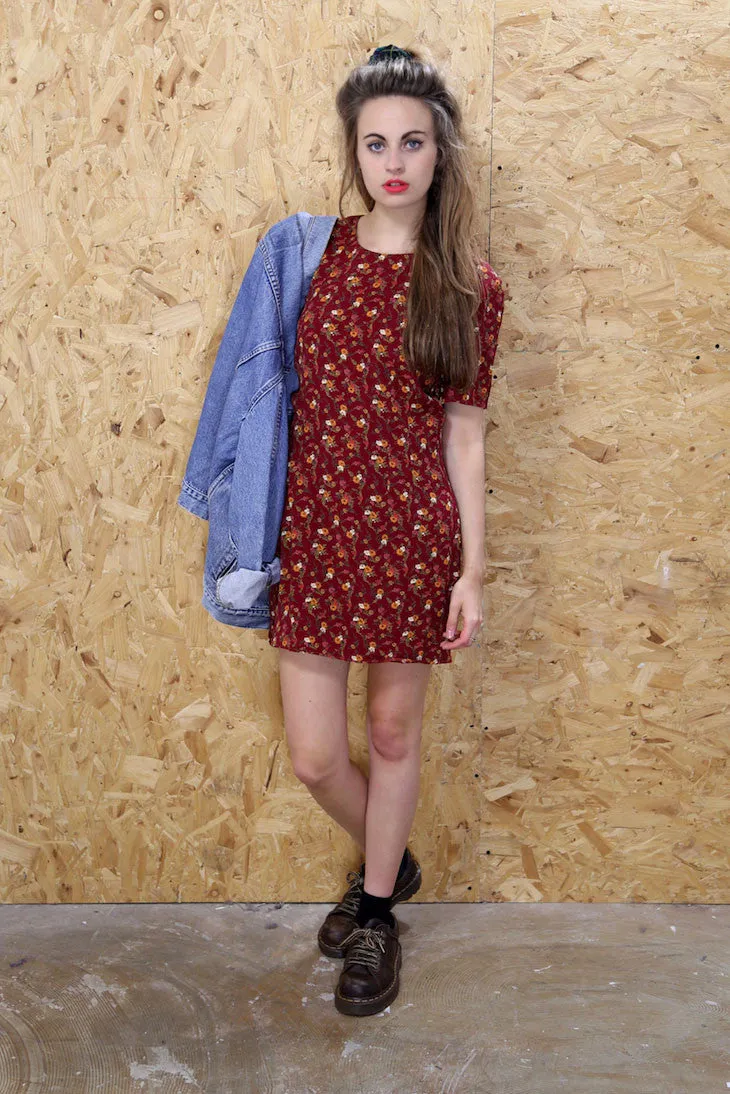 Ditsy Floral Print Shift Dress
