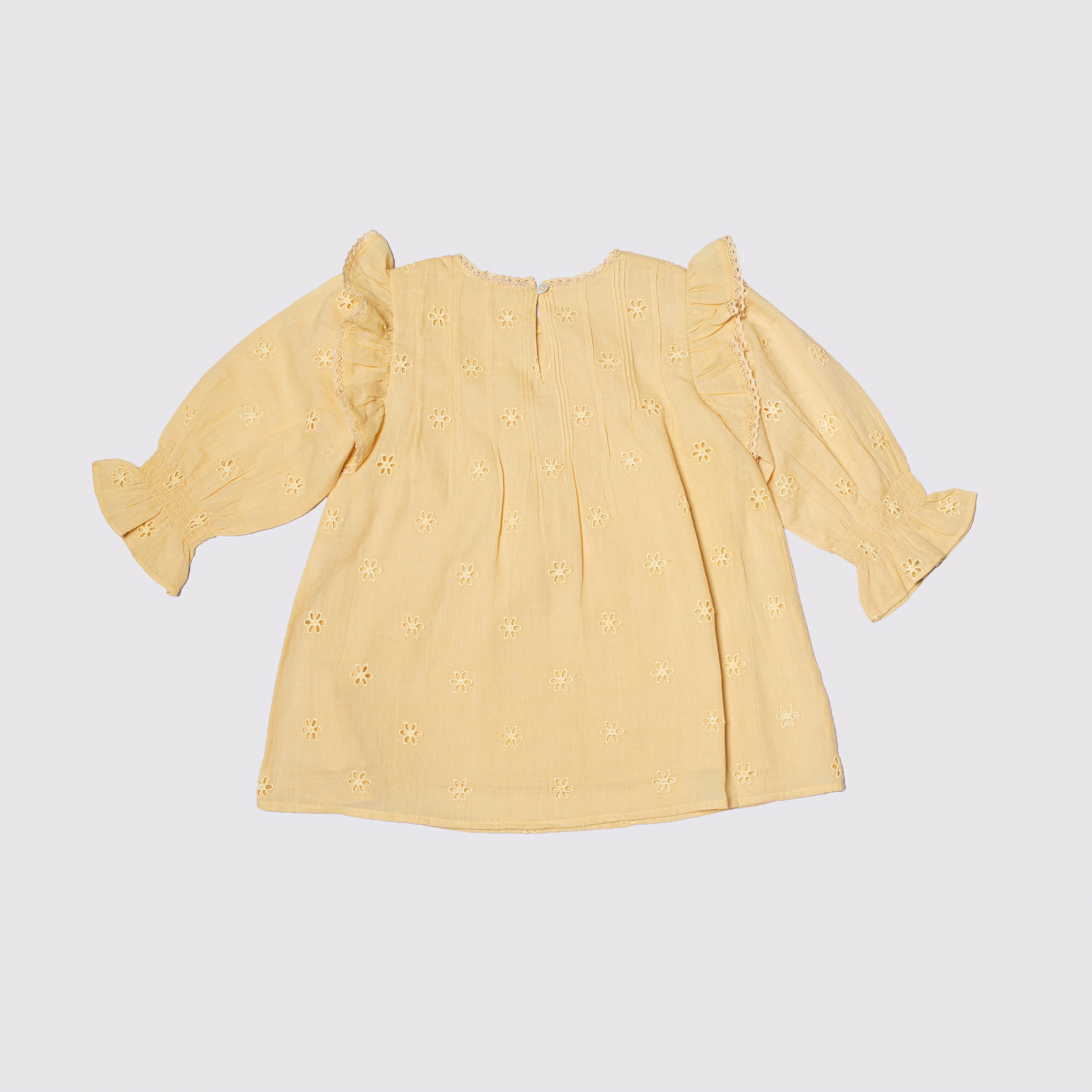 Embroidered Shift - Yellow Dress