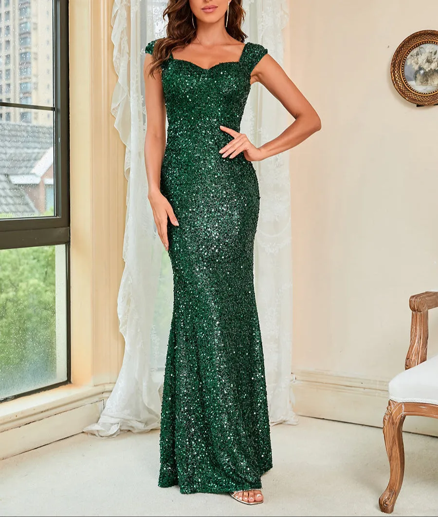 Fashion Green Suspenders Dress