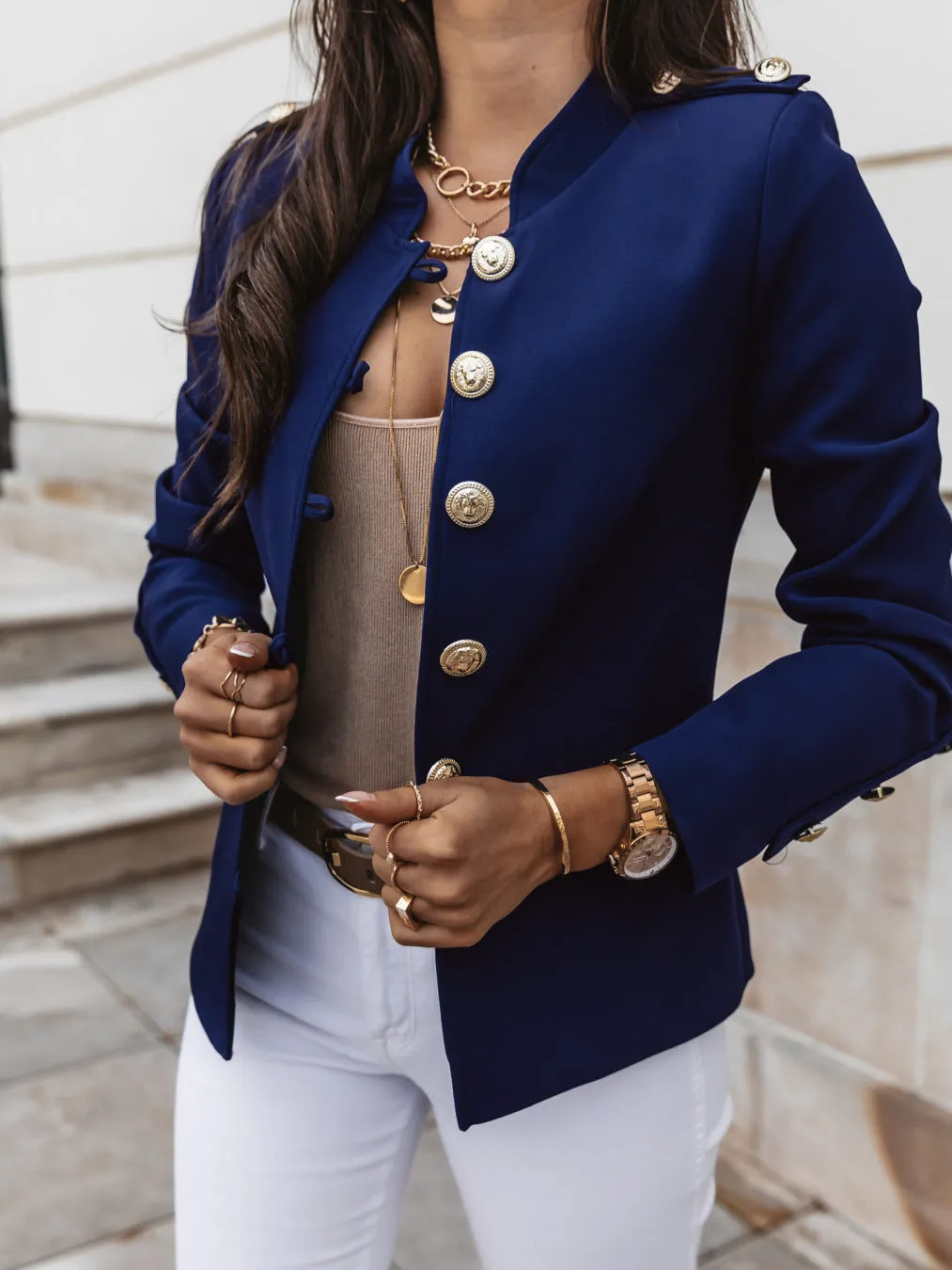 Fashion Long-Sleeved Slim-Breasted Small Blazer