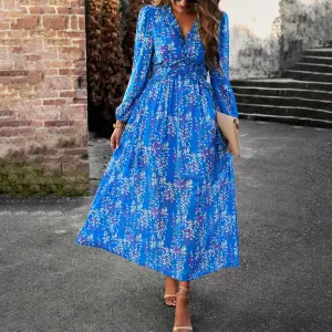 Fashion V-Neck Chiffon Dress