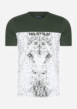 Half body print tee - oil slick
