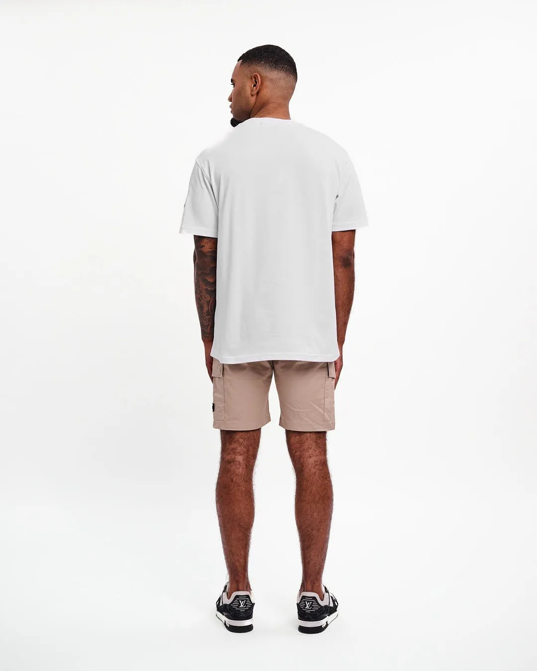Malelions Men Collar T-Shirt | White