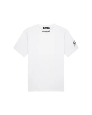 Malelions Men Collar T-Shirt | White