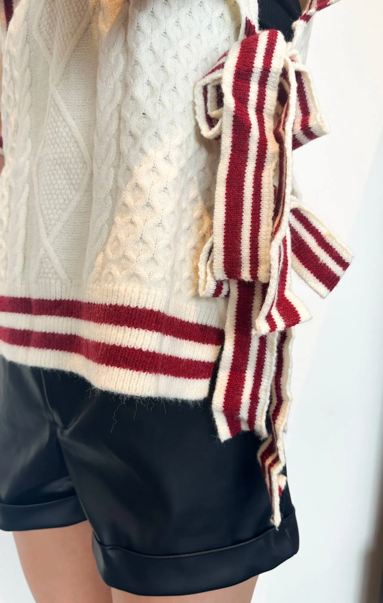 Seeing Stripes Side Tie Sweater