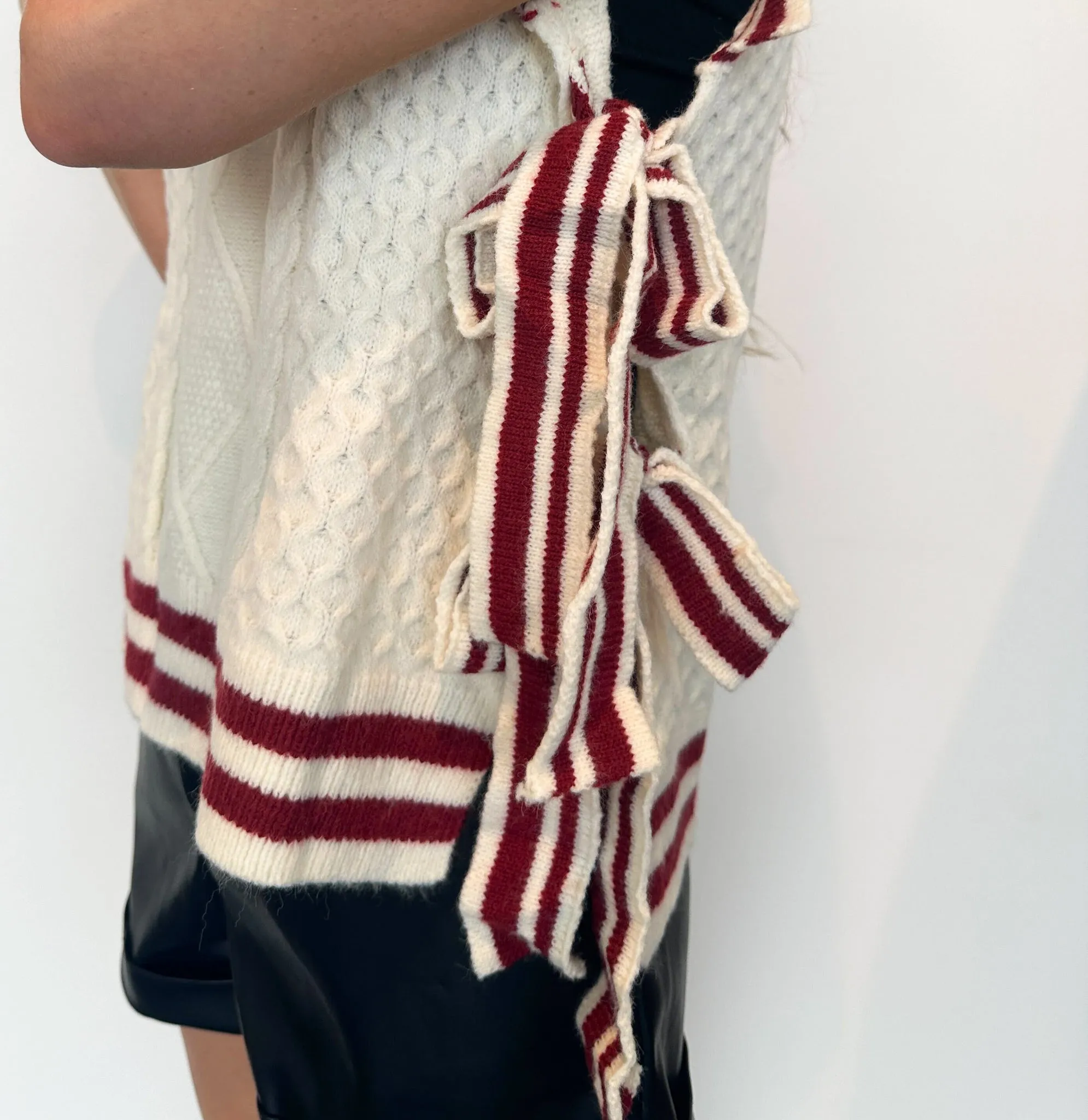 Seeing Stripes Side Tie Sweater