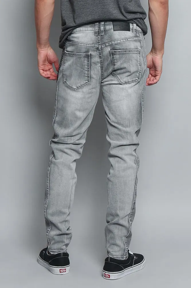 Stone Washed Track Jeans