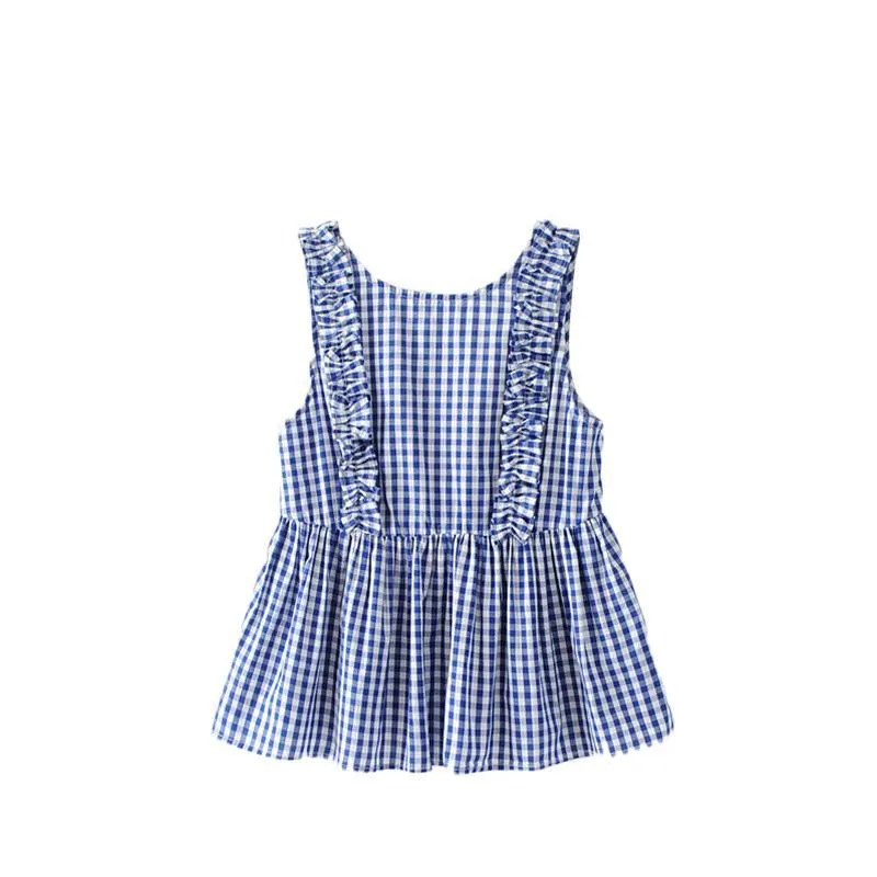 Sweet Pleated Ruffles Sleeveless Shirt