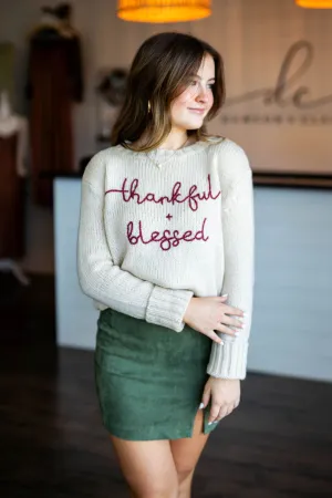 THANKFUL   BLESSED SWEATER