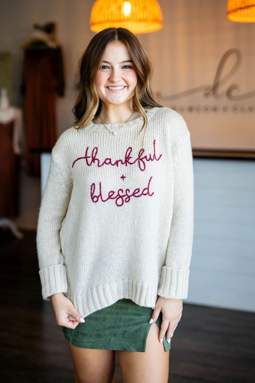 THANKFUL   BLESSED SWEATER