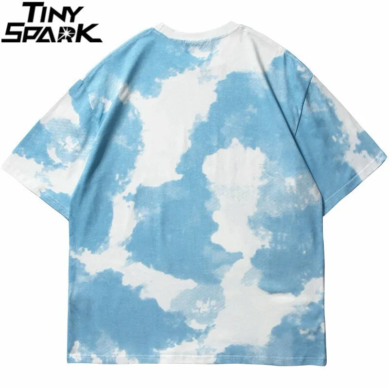 Tie Dye Streetwear Letter Puzzle T-Shirt