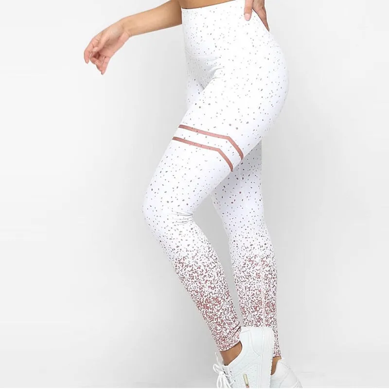 Women Gold Print Leggings