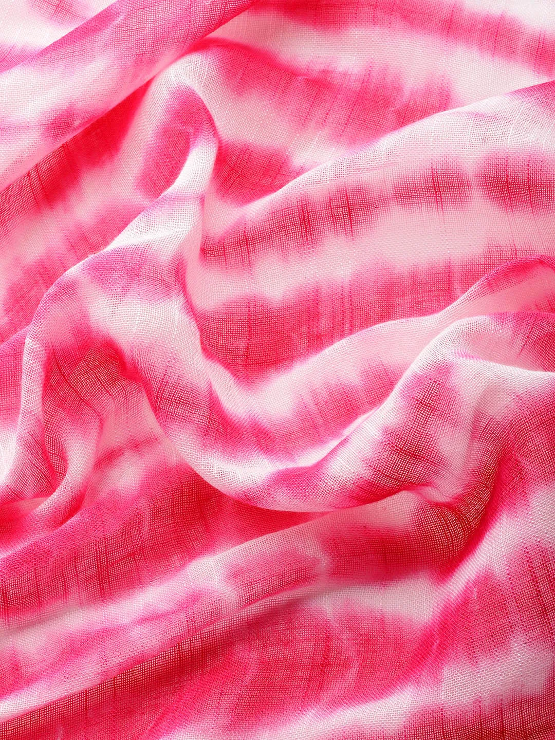 Women Pink Cotton Linen Saree